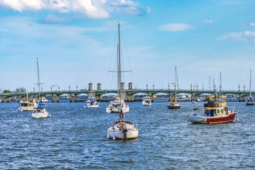 Boats in the water near St. Augustine